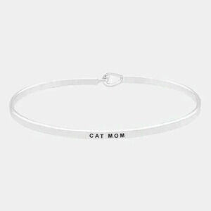 Cat Mom Message Bracelet